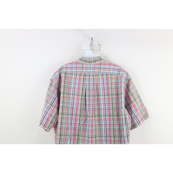 Vintage 90s Ralph Lauren Mens Large Classic Fit Rainbow Plaid Button Down Shirt - Picture 11 of 11